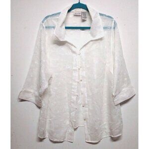 White Sheer Women's Top